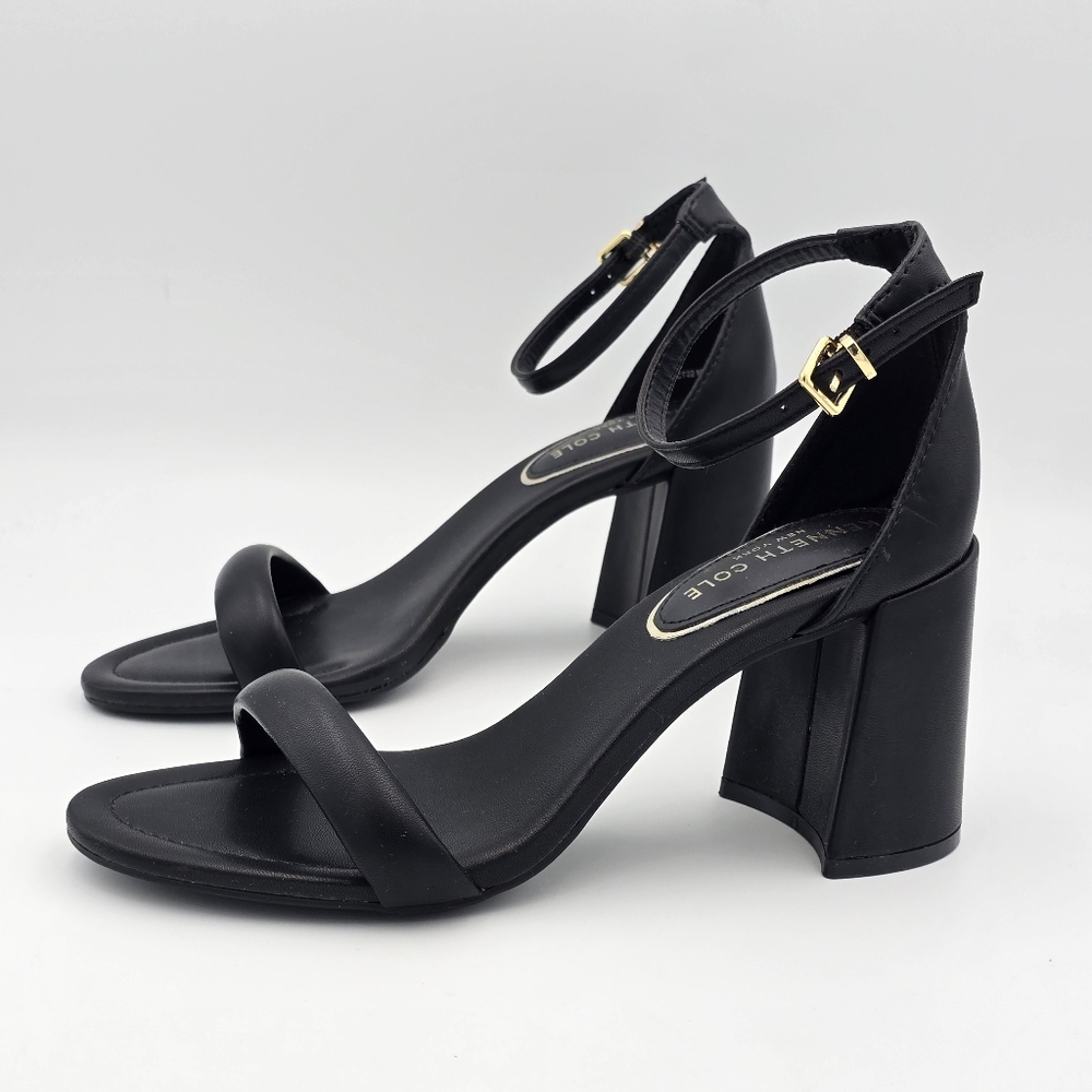 Like New Kenneth Cole New York Luisa Block Heel Ankle Strap Sandals - Picture 7 of 16